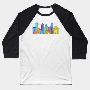 Minneapolis Skyline Baseball T-Shirt